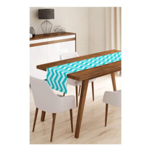 Běhoun na stůl z mikrovlákna Minimalist Cushion Covers Blue Stripes