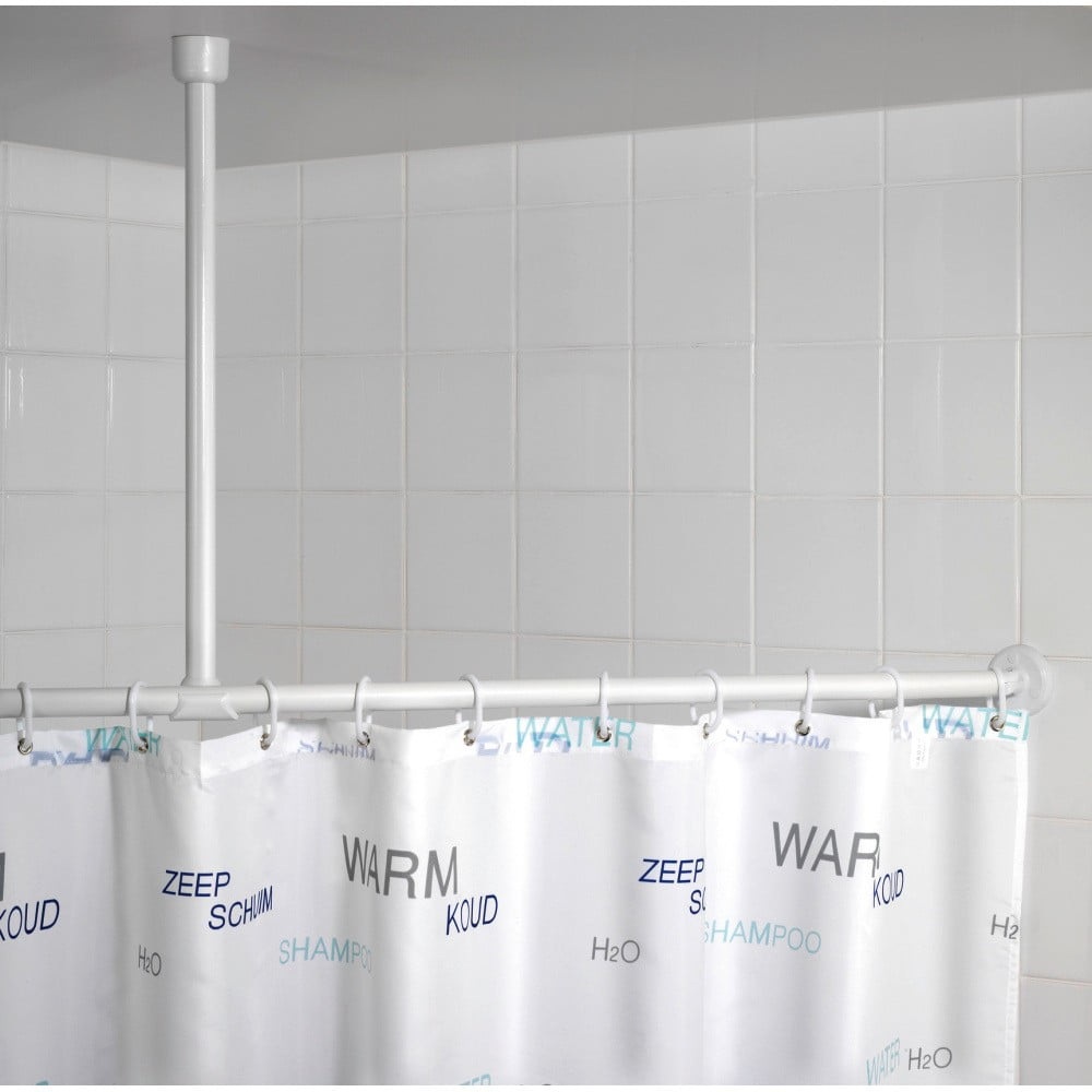 Bílá stropní opěra pro sprchový závěs Wenko