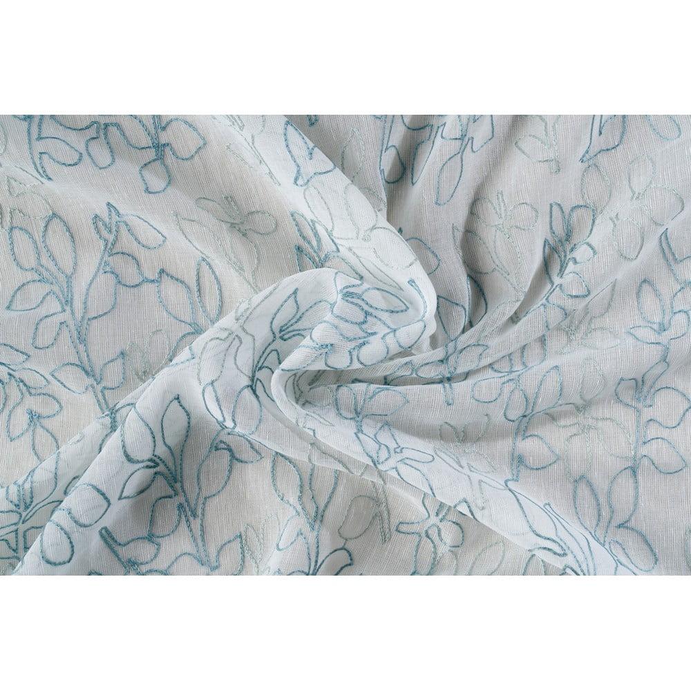 Bílo-modrá záclona 300x260 cm Urma – Mendola Fabrics