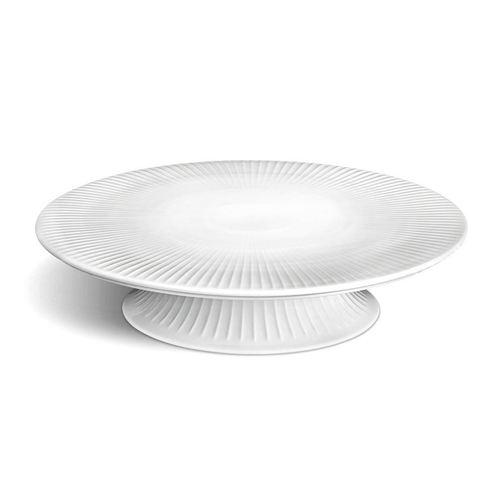 Bílý porcelánový podnos na dort Kähler Design Hammershoi Cake Dish