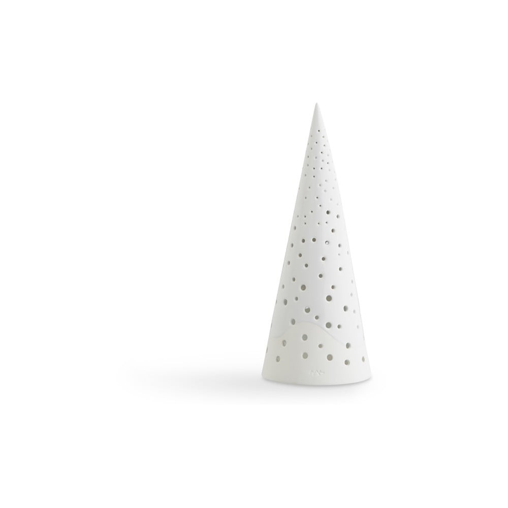 Bílý vánoční svícen z kostního porcelánu Kähler Design Nobili