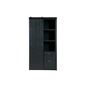 Černá skříň s posuvnými dveřmi vtwonen Slide