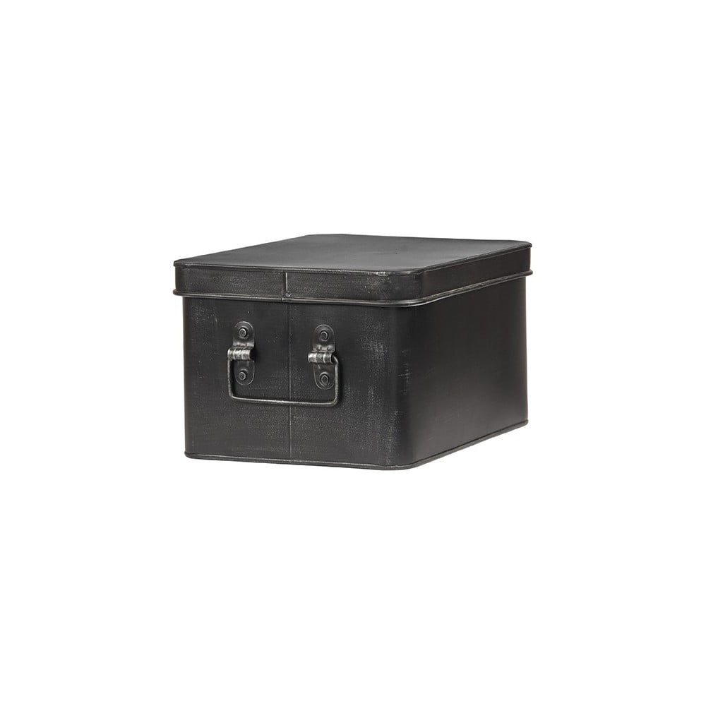 Černý kovový úložný box LABEL51 Media