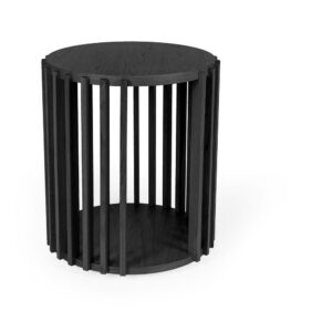 Černý odkládací stolek Woodman Drum