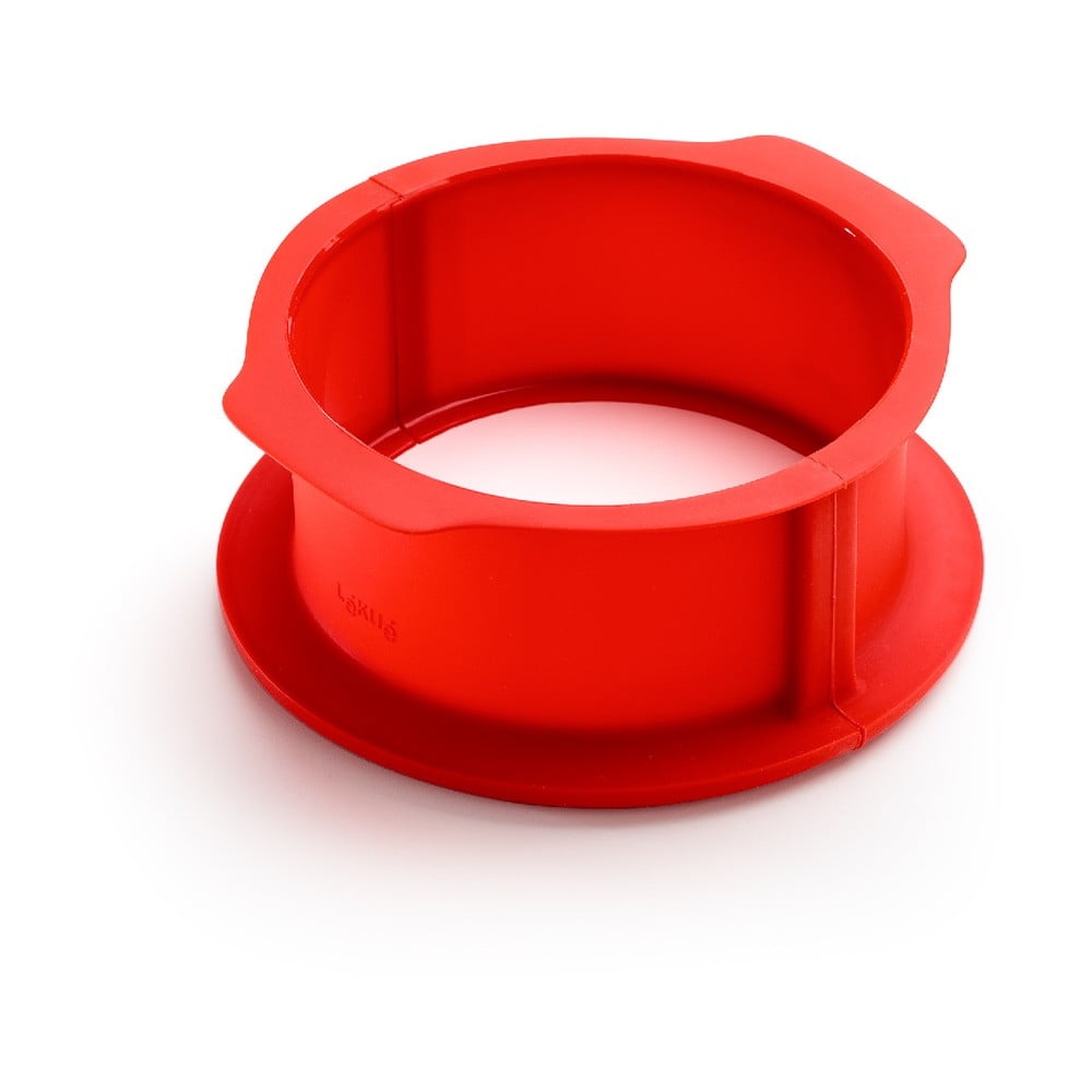 Červená silikonová rozevírací forma na dort Lékué Charlotte