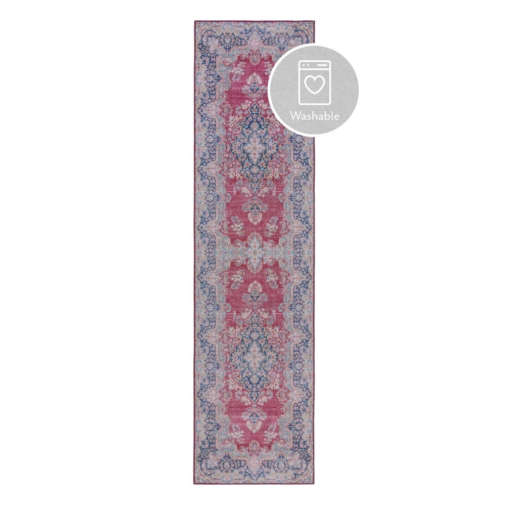 Červený pratelný koberec běhoun 60x230 cm FOLD Colby – Flair Rugs