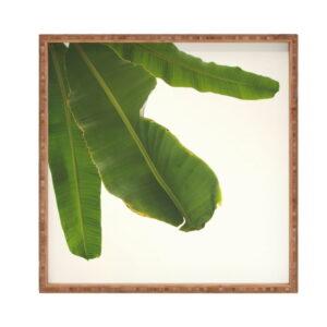 Dřevěný dekorativní servírovací tác Leaf