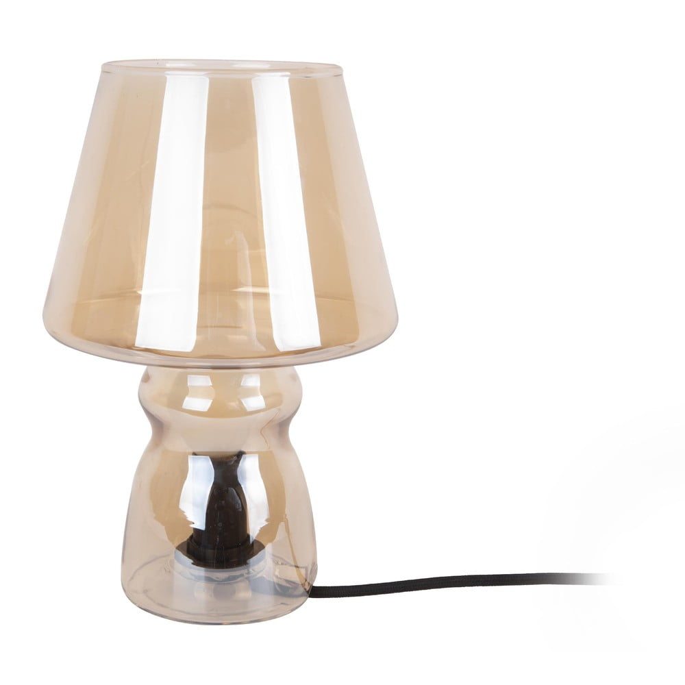 Hnědá skleněná stolní lampa Leitmotiv Classic Glass