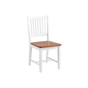 Hnědo-bílá jídelní židle z kaučukového dřeva Actona Brisbane