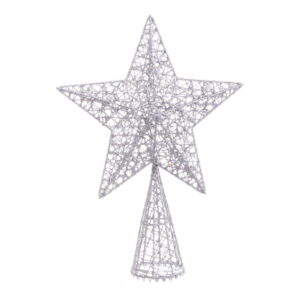 Hvězda na vánoční strom ve stříbrné barvě Unimasa Estrella