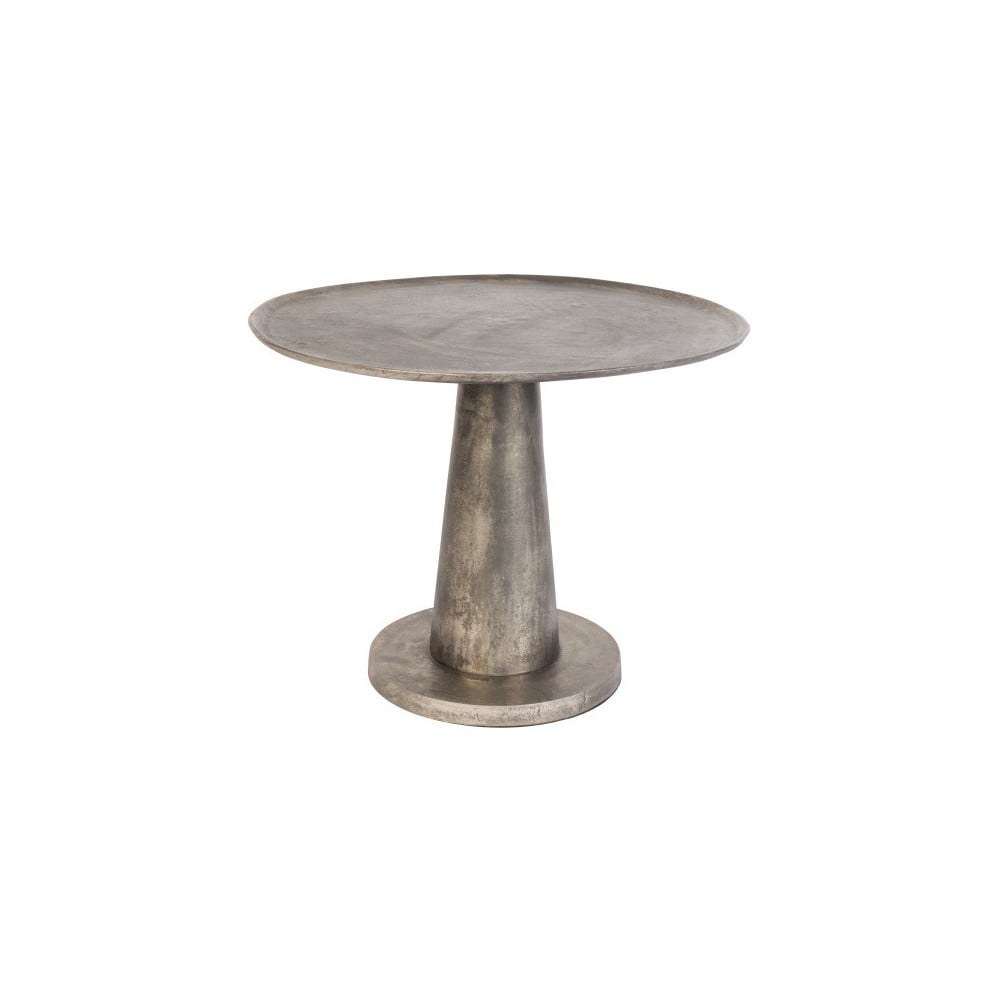 Kovový odkládací stolek ve stříbrné barvě Dutchbone Brute, ⌀ 63 cm