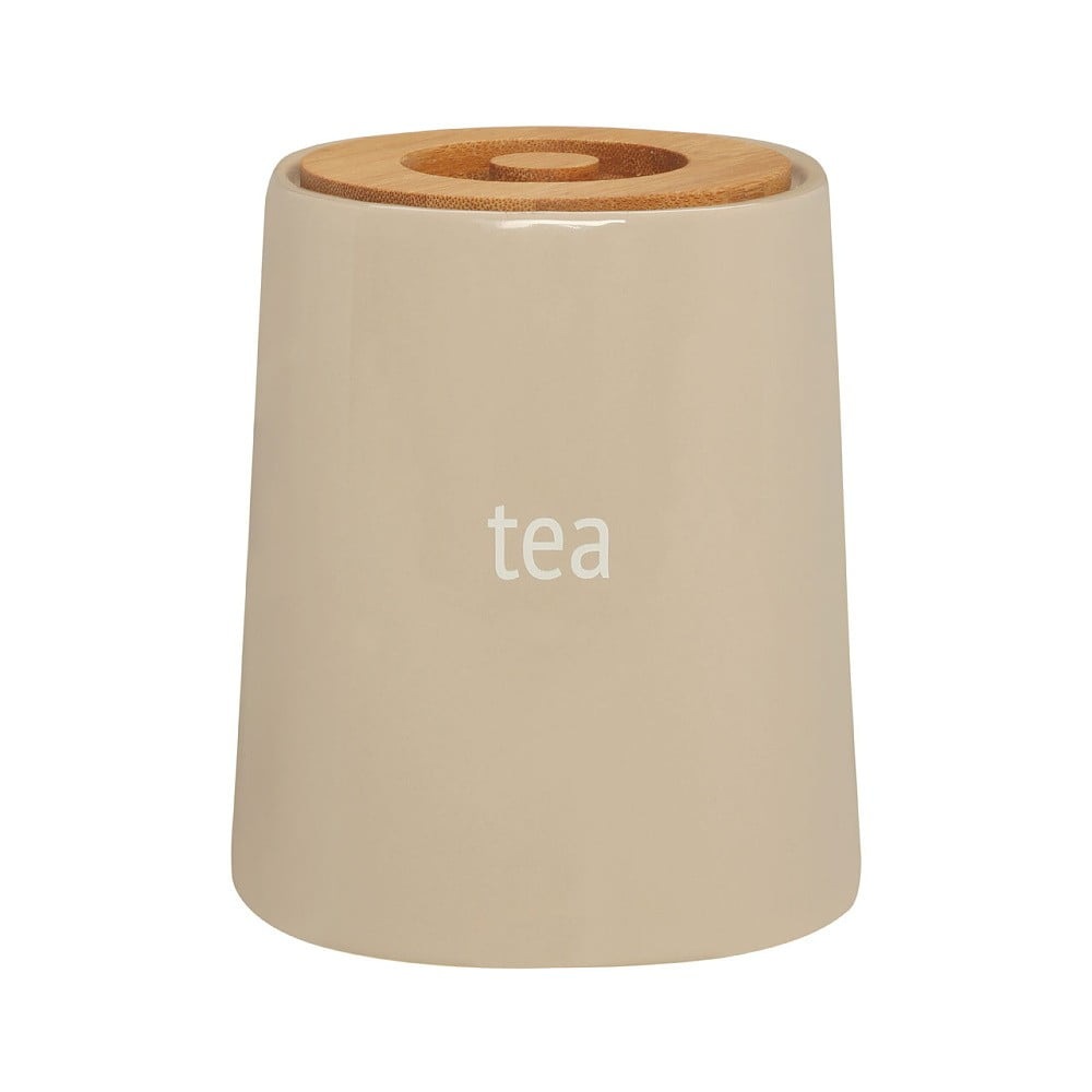 Krémová dóza na čaj s bambusovým víkem Premier Housewares Fletcher