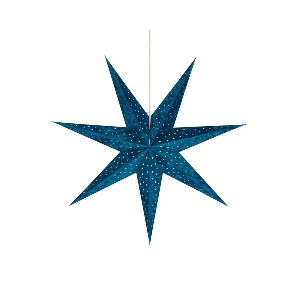 Modrá závěsná světelná dekorace Markslöjd Velours