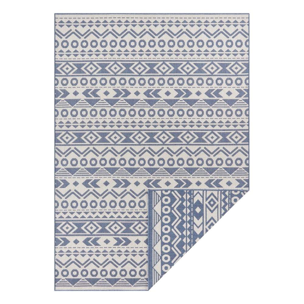 Modro-bílý venkovní koberec Ragami Roma