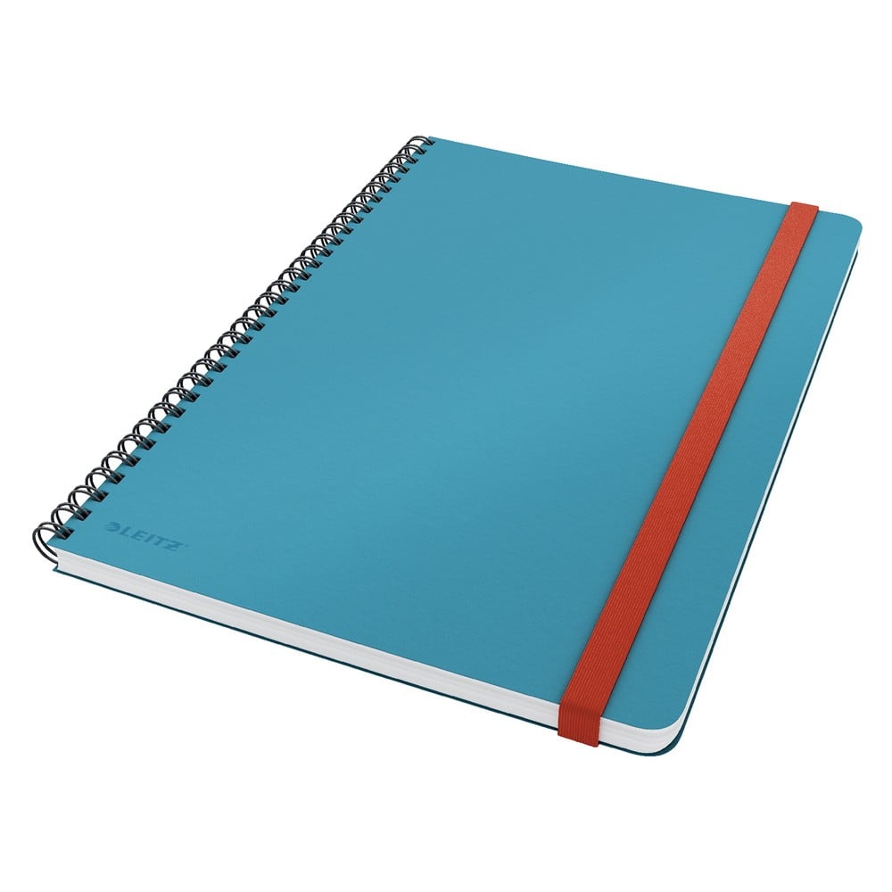 Modrý kroužkový zápisník s hebkým povrchem Leitz
