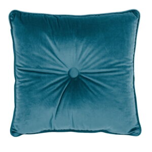 Modrý polštář Tiseco Home Studio Velvet Button
