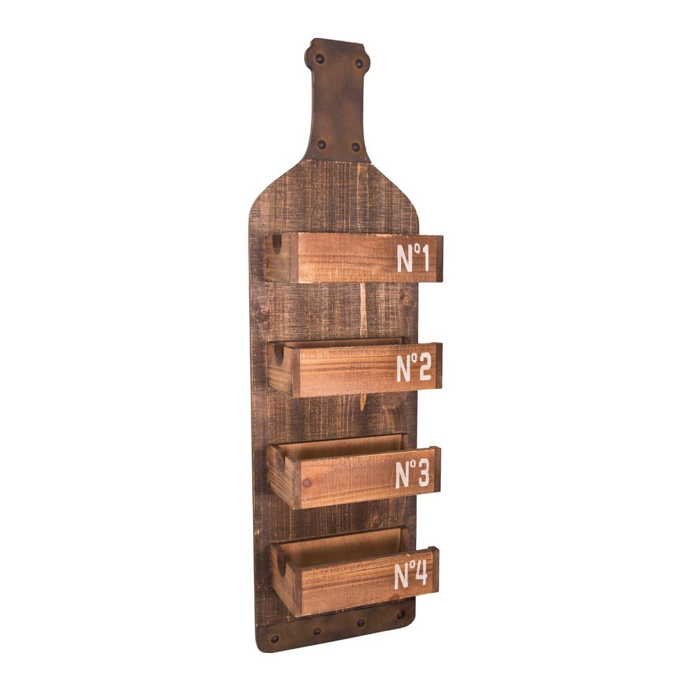 Nástěnná dřevěná polička Antic Line Bottle