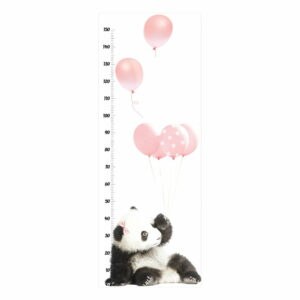 Nástěnná samolepka s měřítkem výšky Dekornik Pink Panda