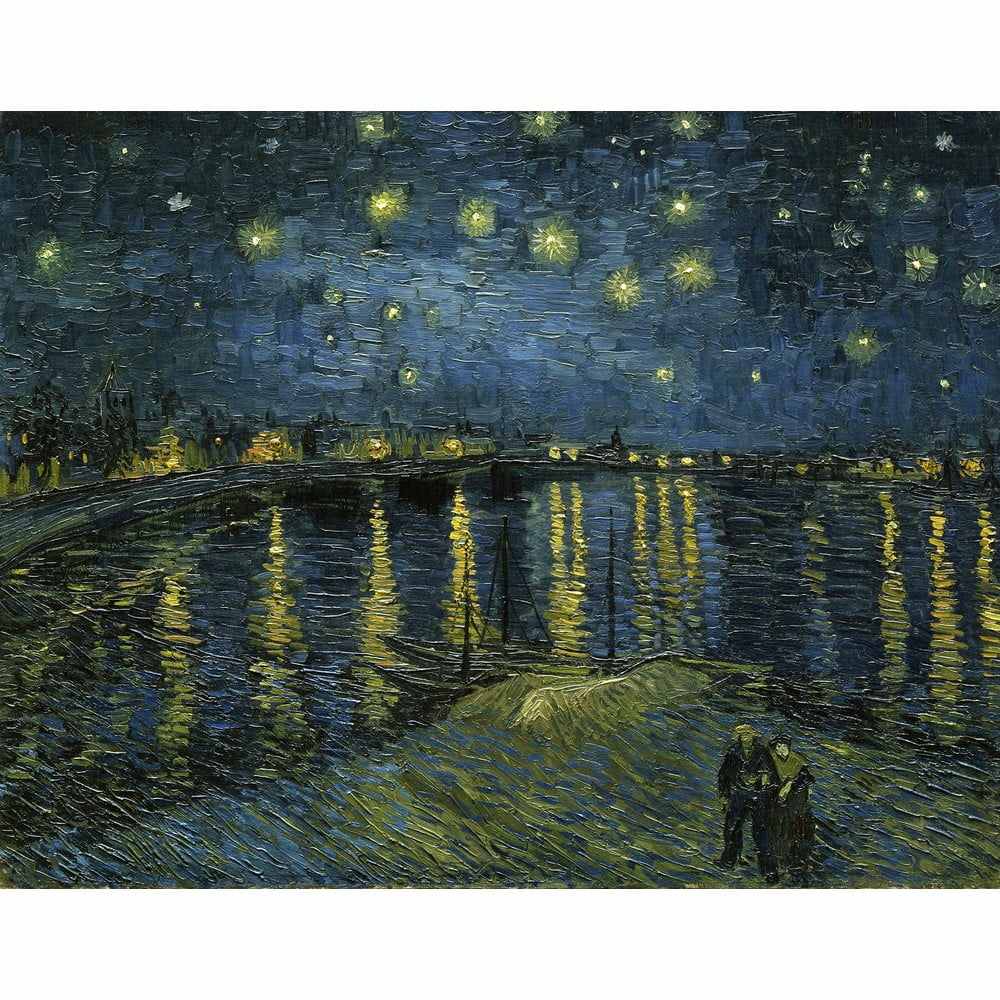 Obraz - reprodukce 90x70 cm The Starry Night