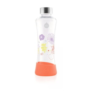 Oranžová skleněná láhev Equa Flowerhead Poppy
