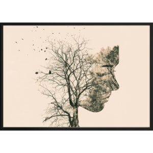 Plakát DecoKing Girl Silhouette Tree