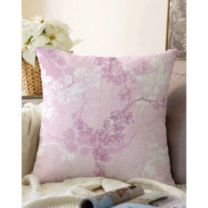 Růžový povlak na polštář s příměsí bavlny Minimalist Cushion Covers Bloom