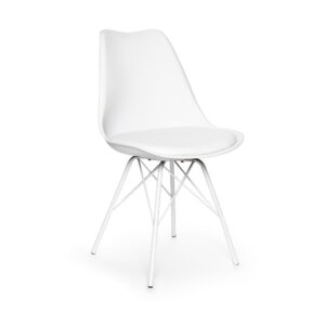 Sada 2 bílých židlí s bílým podnožím z kovu loomi.design Eco