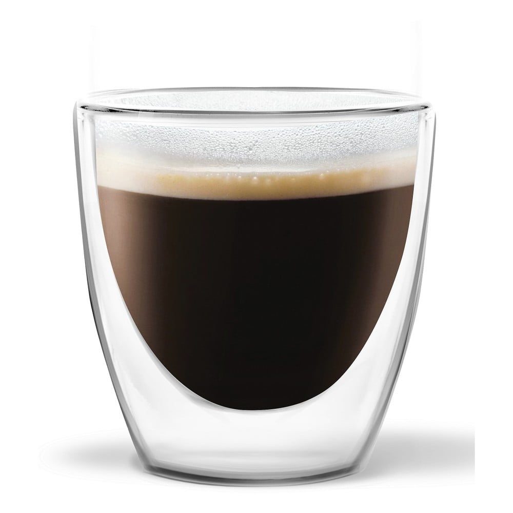 Sada 2 dvoustěnných sklenic Vialli Design Ronny Espresso