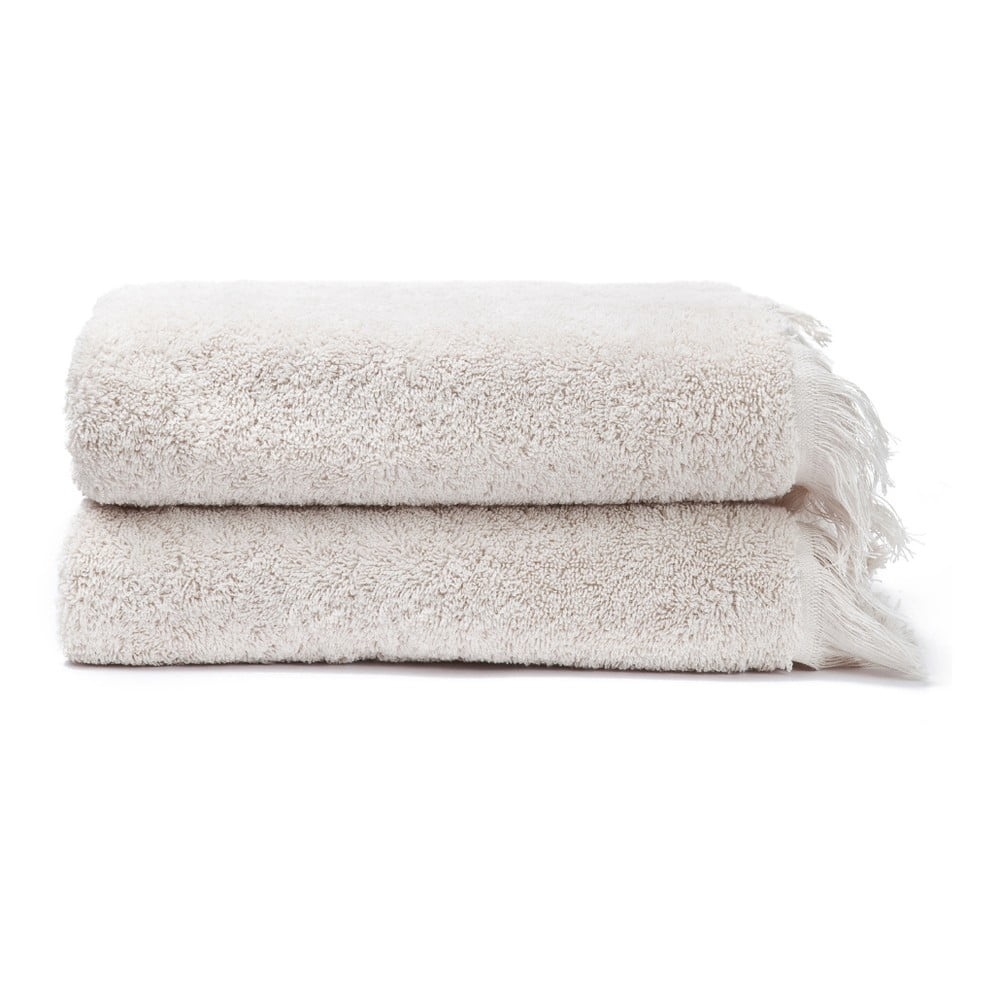 Sada 2 krémových ručníků ze 100% bavlny Bonami Selection