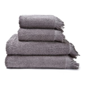 Sada 2 šedých ručníků a 2 osušek ze 100% bavlny Bonami