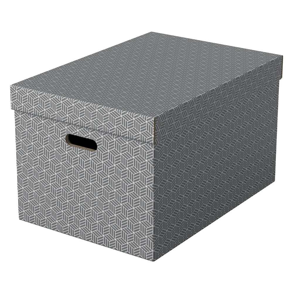 Sada 3 šedých úložných boxů Esselte Home