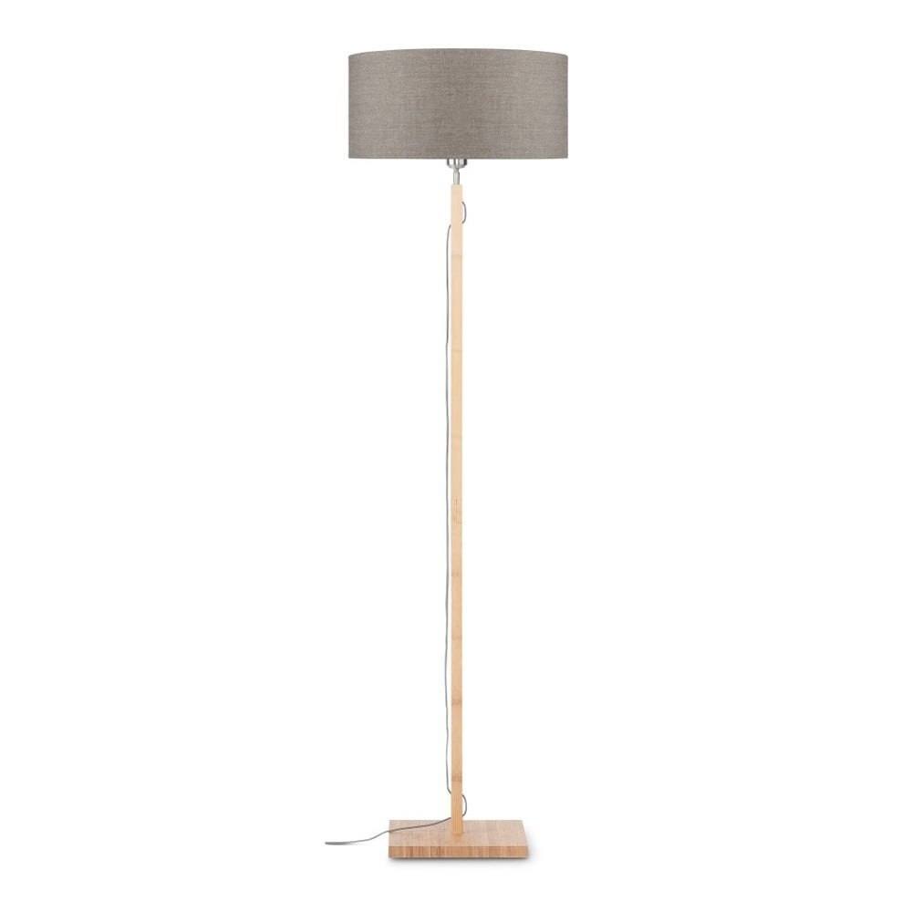 Stojací lampa s béžovým stínidlem a konstrukcí z bambusu Good&Mojo Fuji