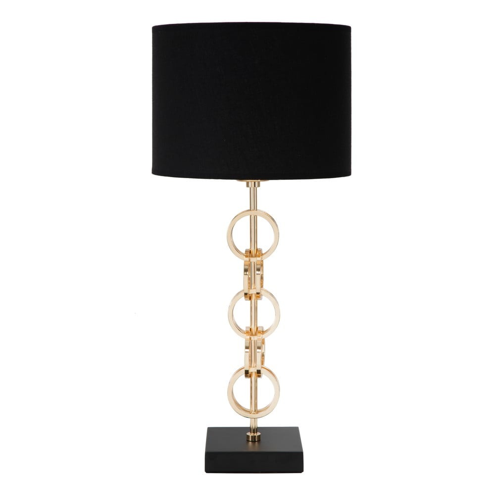 Stolní lampa v černo-zlaté barvě Mauro Ferretti Glam Rings