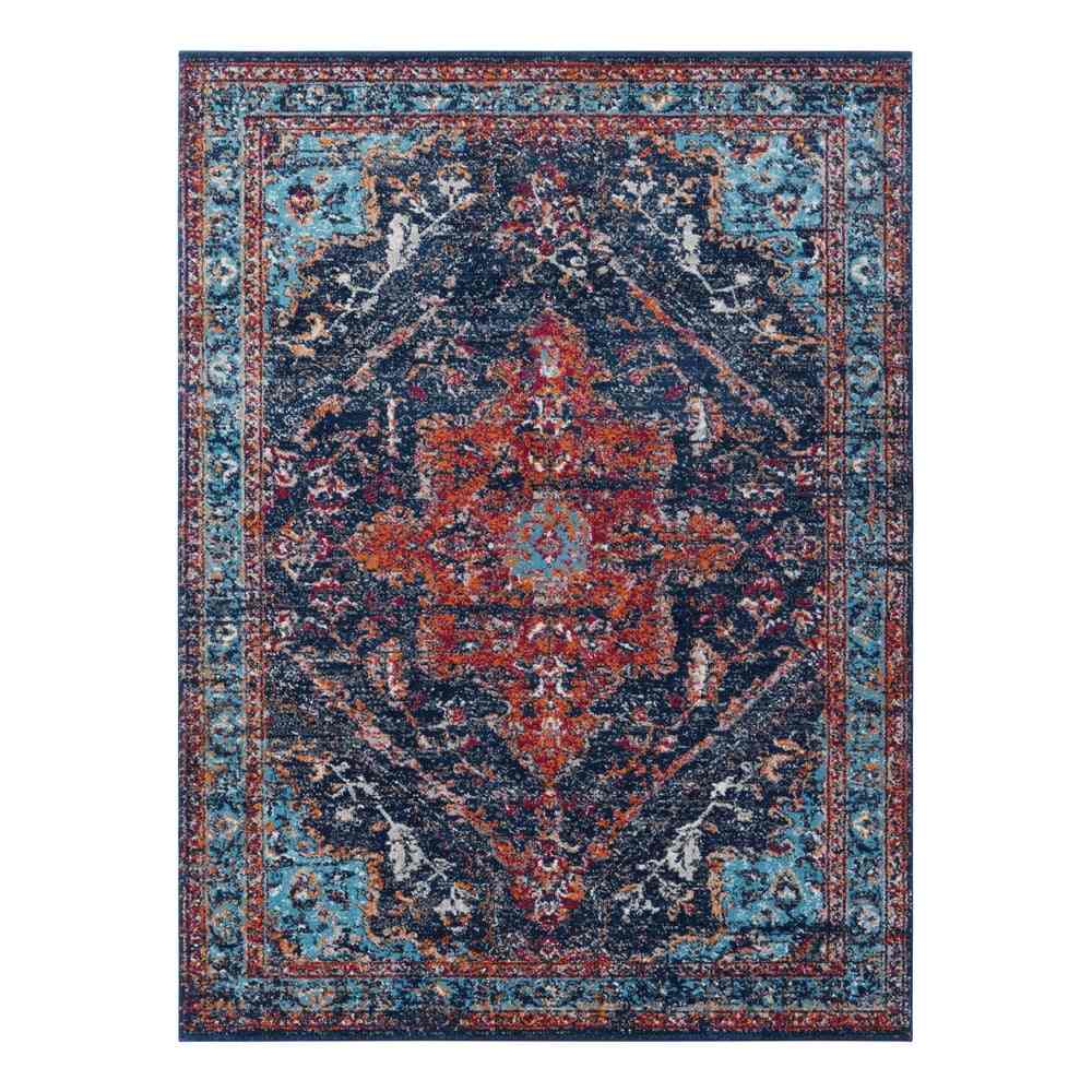 Tmavě modro-červený koberec Nouristan Azrow