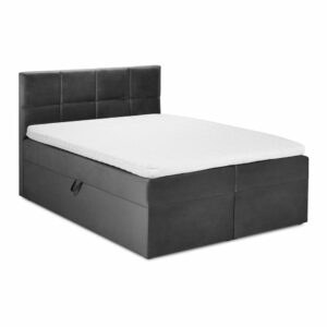 Tmavě šedá boxspring postel s úložným prostorem 180x200 cm Mimicry – Mazzini Beds