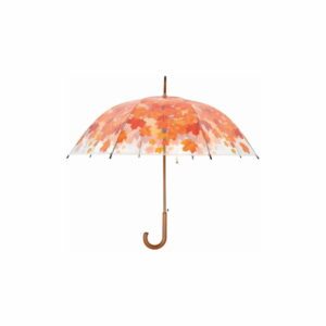 Transparentní holový deštník Esschert Design Ambiance Birdcage Fall Leaves