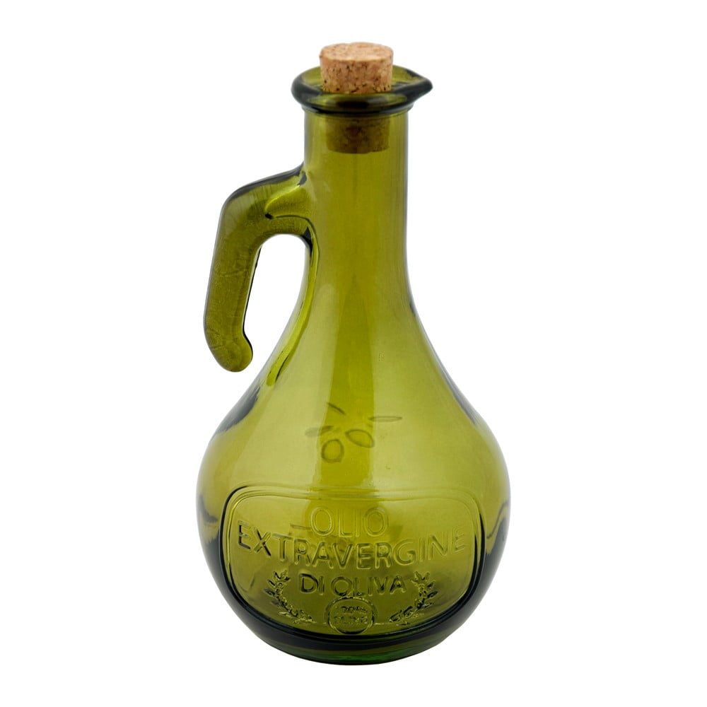 Zelená láhev na olej z recyklovaného skla Ego Dekor Olive
