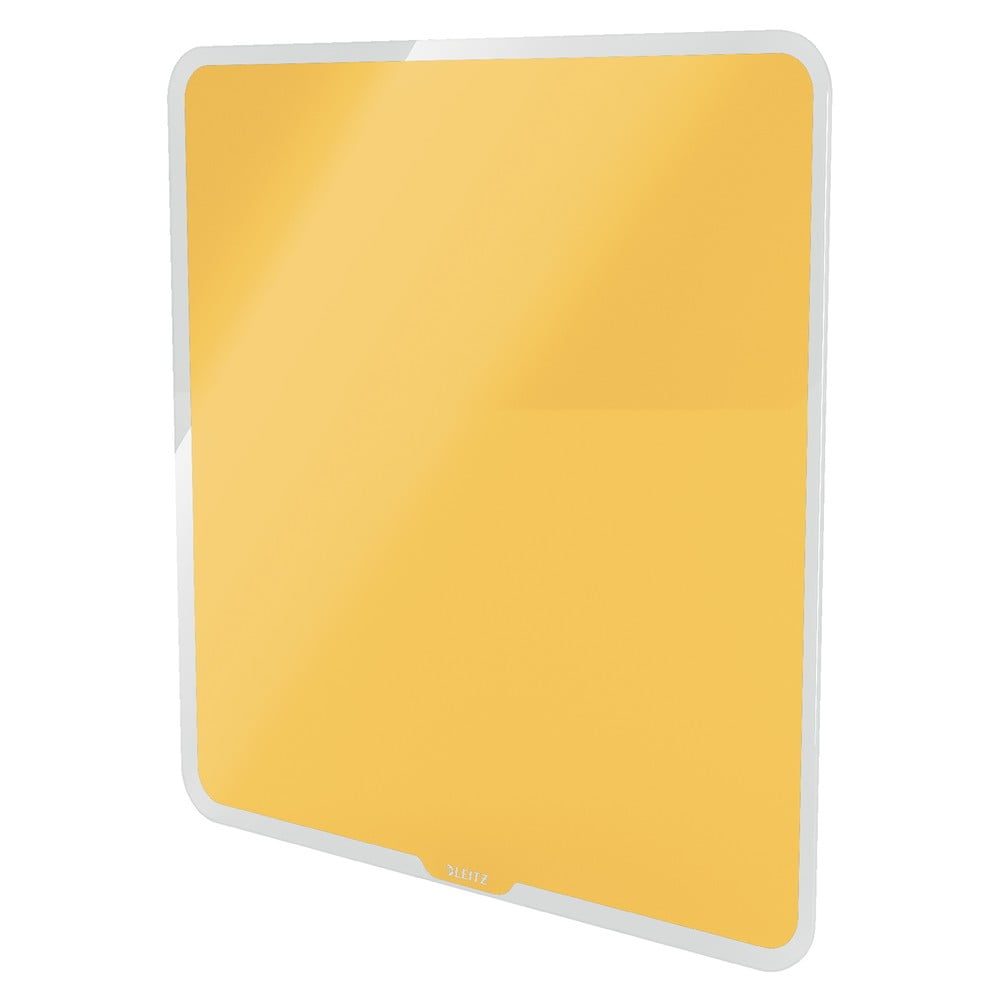 Žlutá magnetická skleněná tabule na zeď Leitz Cosy