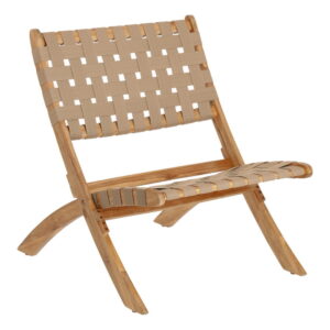 Béžová zahradní skládací židle z akáciového dřeva La Forma Chabeli