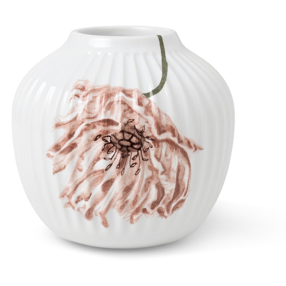 Bílá porcelánová váza Kähler Design Poppy
