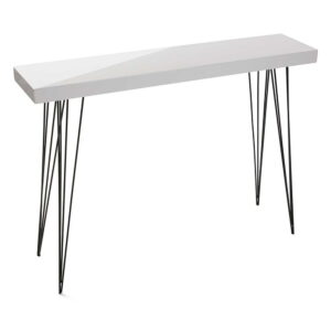 Bílý dřevěný stolek Versa Dallas