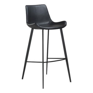 Černá barová židle z eko kůže DAN–FORM Denmark Hype