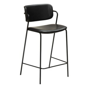 Černá barová židle z imitace kůže DAN-FORM Denmark Zed