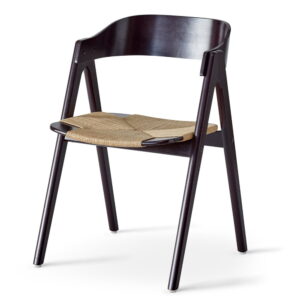 Černá jídelní židle z bukového dřeva s ratanovým sedákem Findahl by Hammel Mette