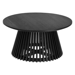Černý konferenční stolek z teakového dřeva Kave Home Irune