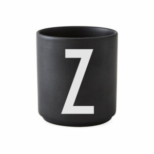 Černý porcelánový hrnek Design Letters Alphabet Z