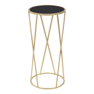 Odkládací stolek v černo-zlaté barvě Mauro Ferretti Glam Simple
