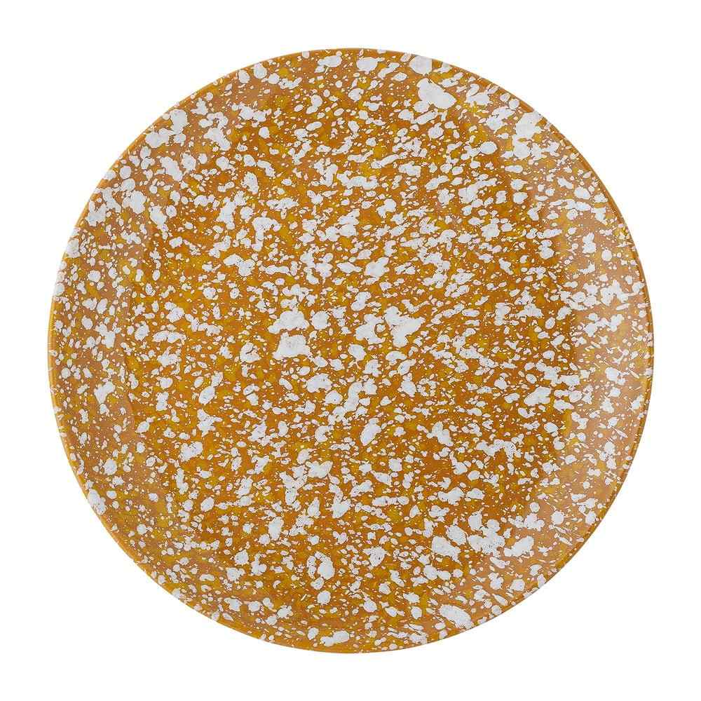 Oranžovo-bílý kameninový dezertní talíř Bloomingville Carmel