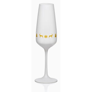 Sada 6 bílých sklenic na šampaňské Crystalex Nordic Vintage