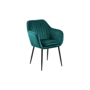 Zelená jídelní židle s kovovým podnožím loomi.design Emilia